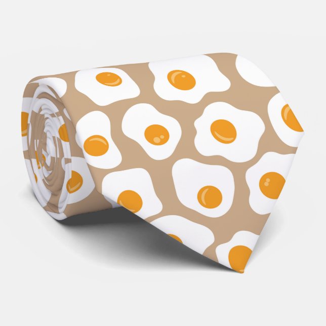 cool tiled breakfast egg pattern tie (Rolled)