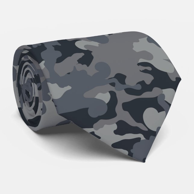 cool tiled camo pattern  tie (Rolled)