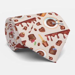 cool tiled chocolate pattern sweet tie