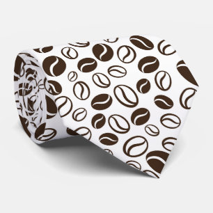 cool tiled coffee bean pattern tie