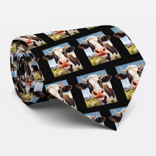 Cool tiled cow lovers tie