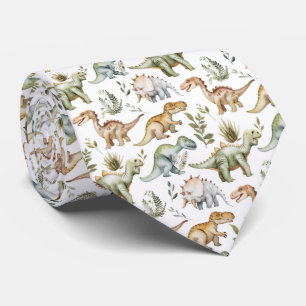 Cool tiled dinosaur pattern tie