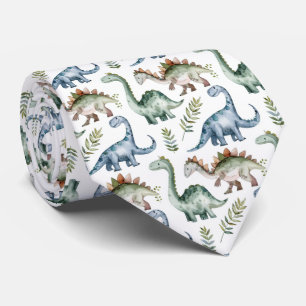 Cool tiled dinosaur pattern tie