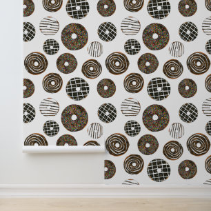 Cool tiled doughnut pattern wallpaper