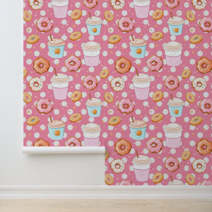 Cool tiled doughnut pattern wallpaper