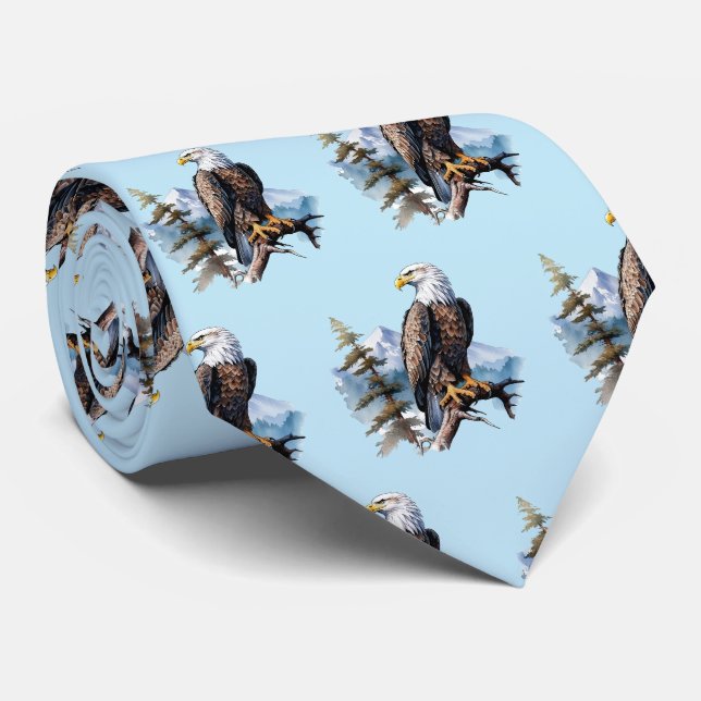 Cool tiled eagle pattern tie (Rolled)