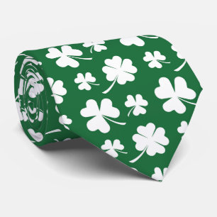 Cool tiled four leaf clovers shamrocks pattern  tie