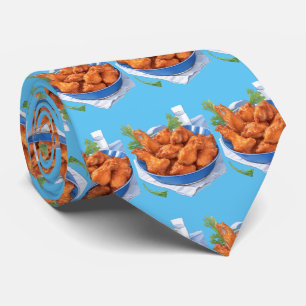 Cool tiled fried chicken pattern tie