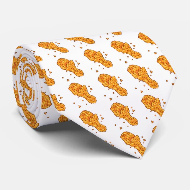 cool tiled fried chicken pattern tie (Rolled)