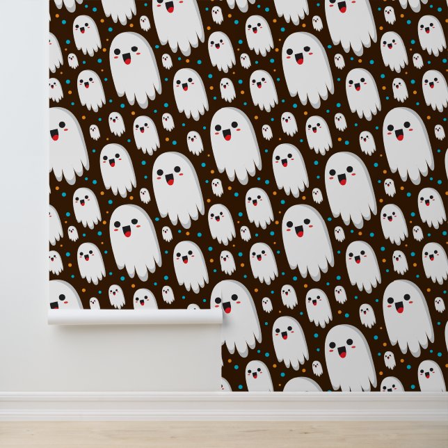 Cool tiled ghost Halloween Wallpaper (Application)