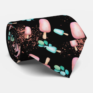 cool tiled ice cream pattern tie