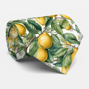 Cool tiled lemon fruit pattern  tie