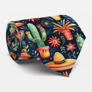Cool tiled Mexican pattern Tie