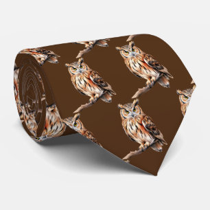Cool tiled owl pattern tie