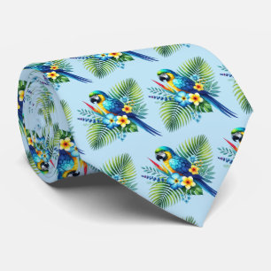 Cool tiled parrot pattern tie