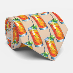 Cool tiled pattern cocktail bartender tie