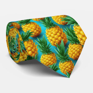 Cool tiled pineapple fruit pattern tie