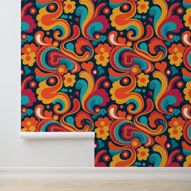 Cool tiled retro pattern wallpaper (Application)