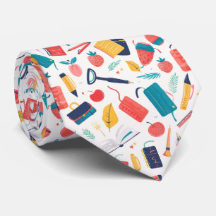 Cool tiled School pattern Teacher Tie