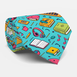 Cool tiled School pattern Teacher Tie