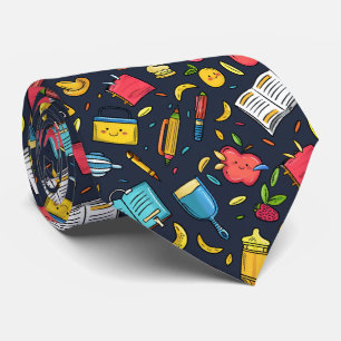 Cool tiled School pattern Teacher Tie