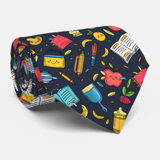 Cool tiled School pattern Teacher  Tie