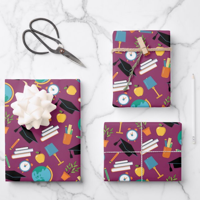 Cool tiled School pattern  Wrapping Paper Sheet (Front)
