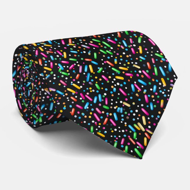 Cool tiled sprinkle pattern bakery  tie (Rolled)