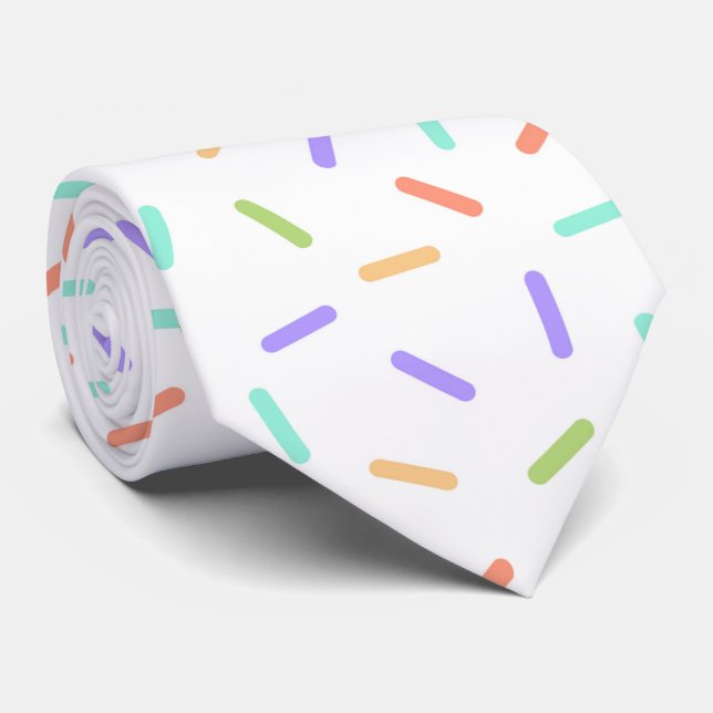 cool tiled sprinkle pattern  tie (Rolled)