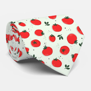 cool tiled tomato fruit pattern tie