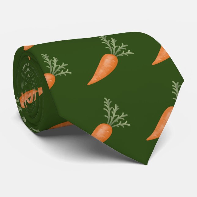 Cool tiled vegetable pattern carrot tie (Rolled)