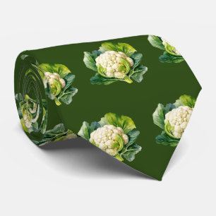 Cool tiled vegetable pattern cauliflower tie