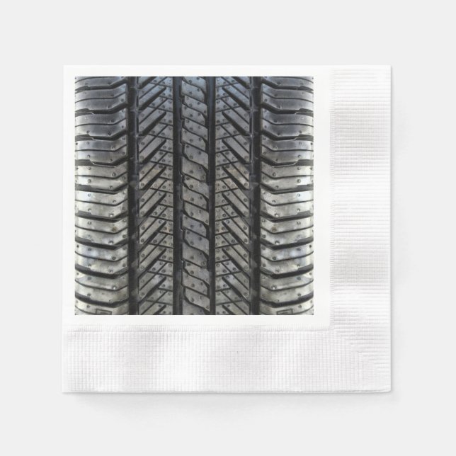 Cool Tire Rubber Automotive Texture Decor Napkin (Front)