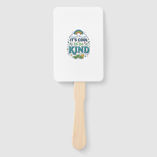Cool To Be Kind Rainbow Caterpillar Shirt Design_1 Hand Fan