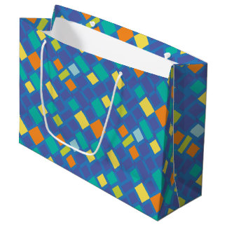 Cool Tone checkerboard Kid's   Large Gift Bag