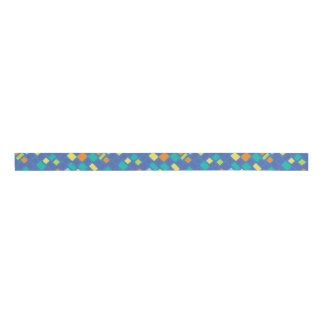 Cool Tone chequerboard Kid's Grosgrain Ribbon