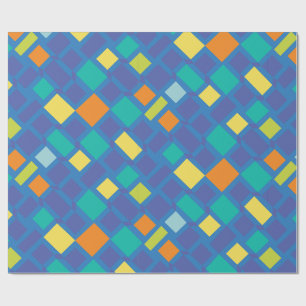 Cool Tone chequerboard Kid's   Wrapping Paper