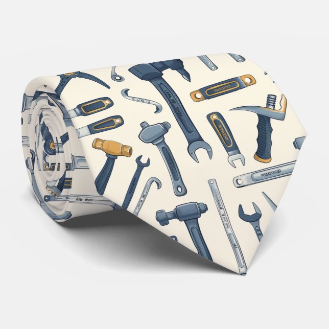cool tool pattern tiled tie (Rolled)