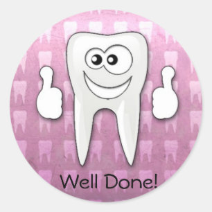 Cool tooth  "well done" sticker