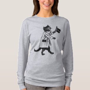 Cool Top Hat Cat Vintage Art T-shirt