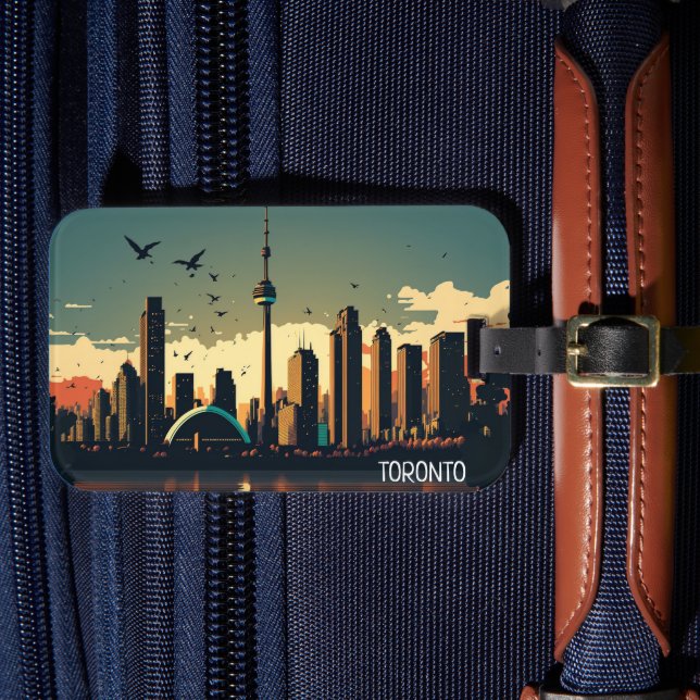 Cool Toronto Canada Skyline  Luggage Tag (Front Insitu 4)