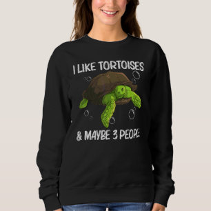 Cool Tortoise For Men Women Aquatic Land Reptile   Sweatshirt