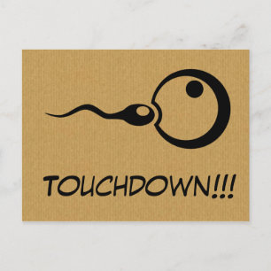 Cool Touchdown pregnancy postcard