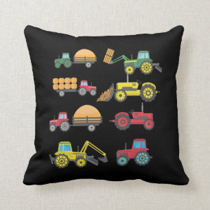 Cool Tractor Drawing Farm Lover Agriculture Kid Cushion
