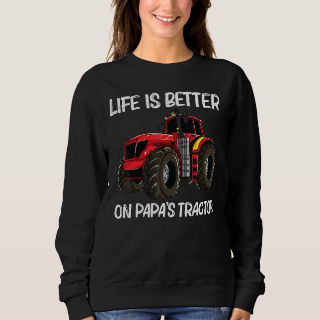 Cool Tractor For Boys Kids Big Farming Vehicle Tru Sweatshirt (Front)