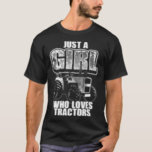 Cool Tractor For Girls Kid Farmer Toddler Farming T-Shirt