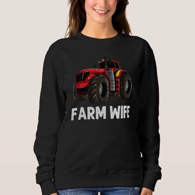 Cool Tractor For Women Aunt Big Farming Vehicle Tr Sweatshirt (Front)