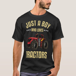 Cool Tractor Gift For Boys Kids Funny Farmer Toddl T-Shirt