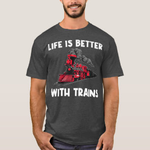 Cool Train Gift For Men Women Railroad Public T-Shirt