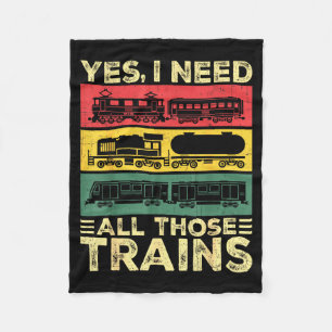 Cool Train Model Funny Train Railroad Fleece Blanket